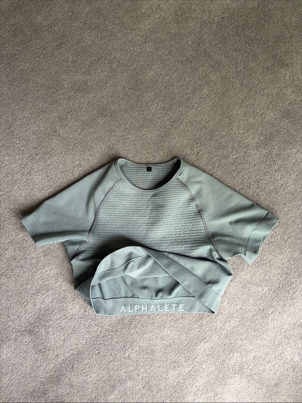 Alphalete Cropped Ribbed Top - Picture 2 of 4